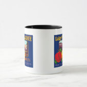 Mug Étiquette de pomme du lac Wenatchee (bleu) - Cashm (Centre)
