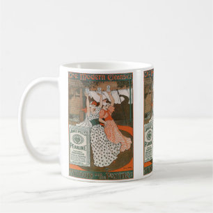 Mug Étiquette de produit vintage Art Pearline Nettoyan