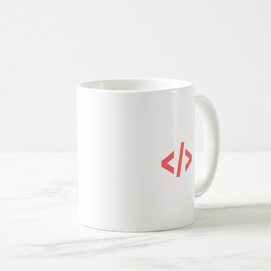 Mug Étiquette de programmation (Devant droit)
