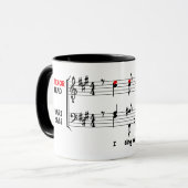 Mug Étiquette de tenor "que je chante avec l'ev'ry " (Devant gauche)