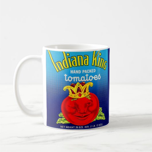 Mug Étiquette de tomates Indiana King (Gauche)