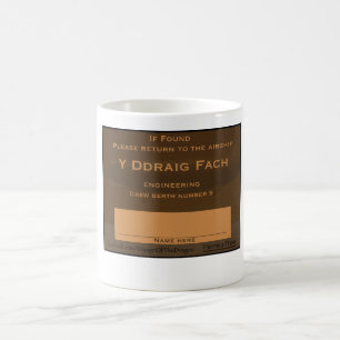 Mug Étiquette d'équipage de Y Ddragi Fach