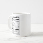 Mug Étiquette drôle de nutrition de bonbon à mâcher de (Devant gauche)