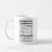 Mug Étiquette drôle de nutrition de bonbon à mâcher de (Gauche)