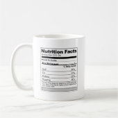 Mug Étiquette drôle de nutrition de retraite (Gauche)