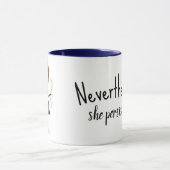 Mug Étiquette Figure Girl avec marguerites (Centre)