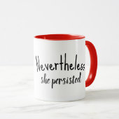 Mug Étiquette Figure Girl avec marguerites (Devant droit)