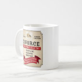Mug Étiquette médicinal de divorce (Devant gauche)