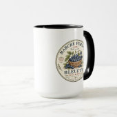 Mug Étiquette Myrtilles Vintage (Devant droit)