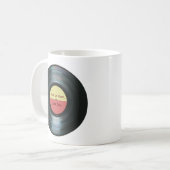 Mug Étiquette noir Drinkware de disque de musique de (Devant gauche)