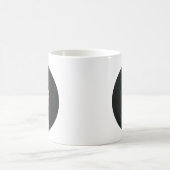 Mug Étiquette noir Drinkware de disque de musique de (Centre)