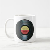 Mug Étiquette noir Drinkware de disque de musique de (Gauche)