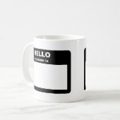 Mug Étiquette nommée - BONJOUR mon nom est (Devant gauche)