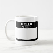 Mug Étiquette nommée - BONJOUR mon nom est (Gauche)
