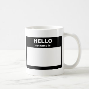 Mug Étiquette nommée - BONJOUR mon nom est