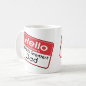 Mug Étiquette nommée de papa (Devant gauche)