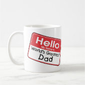 Mug Étiquette nommée de papa (Gauche)
