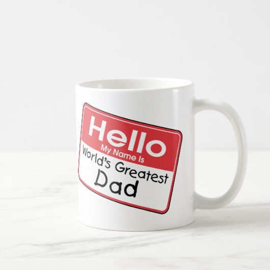 Mug Étiquette nommée de papa (Droite)