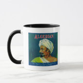 Mug Étiquette orange algérien (Gauche)