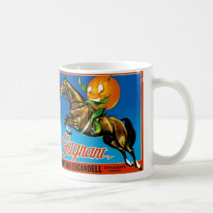 Mug Étiquette orange Gagnant