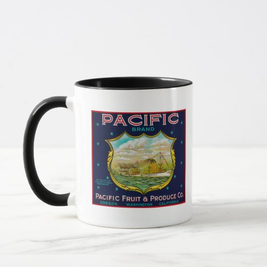 Mug Étiquette Pacific Apple Crate (Gauche)