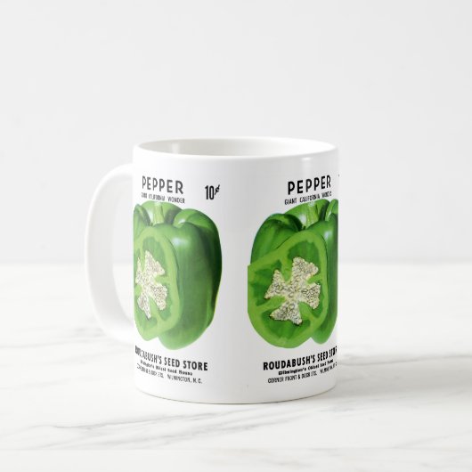 Mug Étiquette Pepper Seed Packet (Devant gauche)
