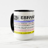 Mug ÉTIQUETTE personnalisé drôle de Rx - café de (Devant gauche)