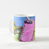 Mug Étiquette Rose (Devant gauche)