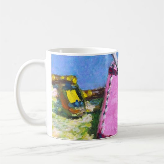 Mug Étiquette Rose (Gauche)