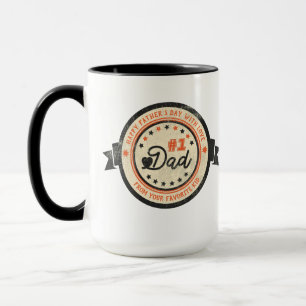 Mug Étiquette Vintage DAD #1 personnalisé