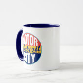 Mug Étiquette vintage de Detroit (Devant gauche)