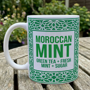 Mug Étiquette vintage de recette de feuille de menthe