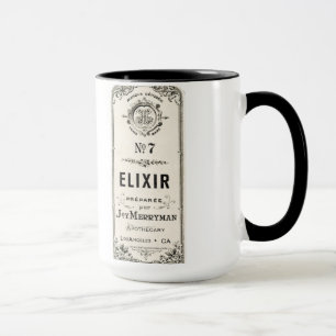Mug Étiquette vintage d'élixir d'apothicaire