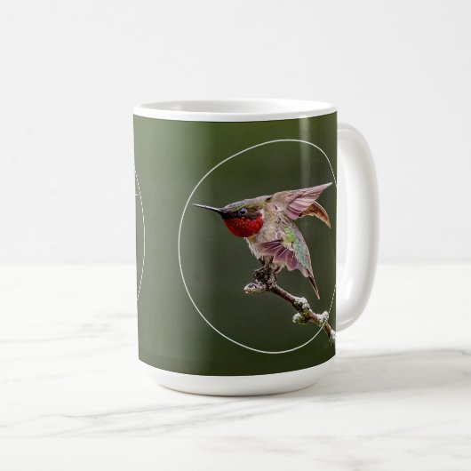 Mug Étiquettes de colibri (Devant droit)