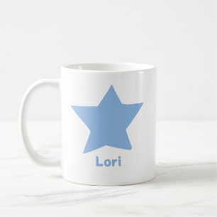 Mug Étoile à cinq branches griffonnée avec nom ou autr