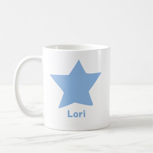 Mug Étoile à cinq branches griffonnée avec nom ou autr (Gauche)