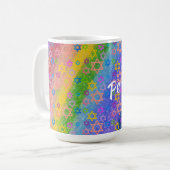 Mug Etoile arc-en-ciel Abstraite moderne de David (Devant gauche)