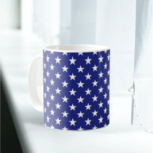 Mug Étoile blanche bleu patriotique