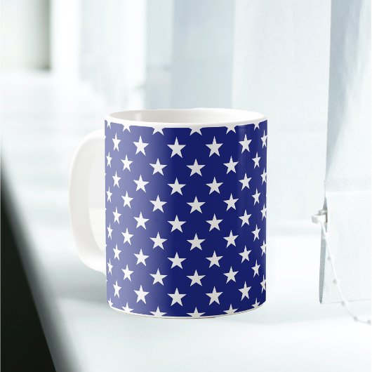 Mug Étoile blanche bleu patriotique