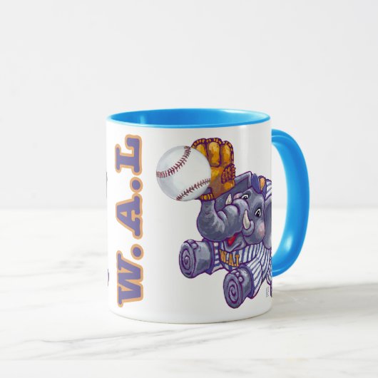 Mug Étoile de baseball éléphant (Devant droit)