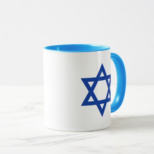 Mug Étoile de David bleue (Devant droit)