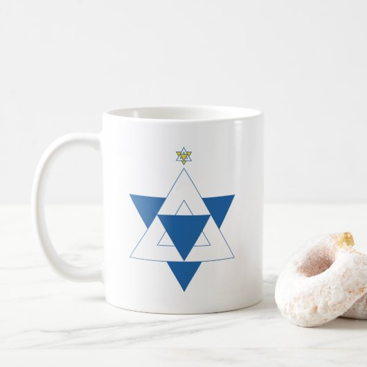 Mug Étoile de David de Noël (Avec donut)