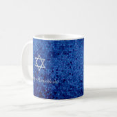 Mug Étoile de David heureuse de Hanoukka (Devant gauche)