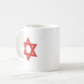 Mug Étoile de David rouge, drapeau de l'Israël (Devant gauche)
