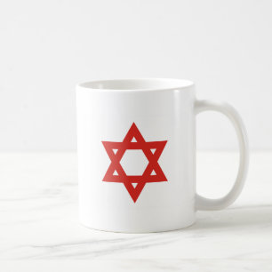 Mug Étoile de David rouge, drapeau de l'Israël