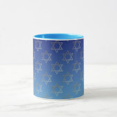 Mug Étoile de David sur l'arrière - plan bleu (Centre)