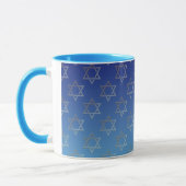 Mug Étoile de David sur l'arrière - plan bleu (Gauche)