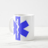 Mug Étoile de la vie, urgence Med. Symbole de services (Devant gauche)