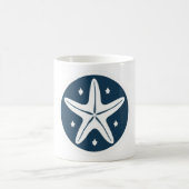 Mug Étoile de mer avec des étoiles blanches (Centre)