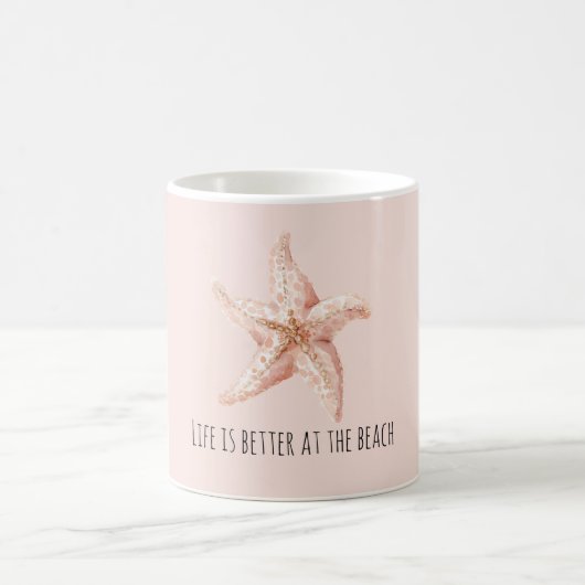 Mug Étoile De Mer Pêche Mieux À La Plage (Centre)